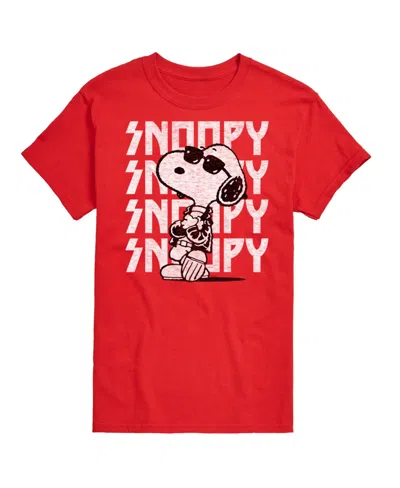 AIRWAVES HYBRID APPAREL SNOOPY ROCK NAME REPEAT MEN'S SHORT SLEEVE TEE