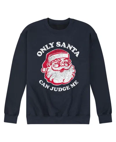 AIRWAVES MEN'S ONLY SANTA CAN JUDGE FLEECE T-SHIRT