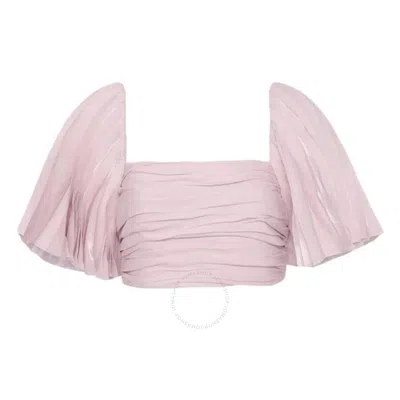 AJE AJE BLUSH PINK CARI RUCHED CROP TOP