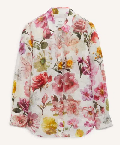 AJE AJE WOMEN'S FLEUR LINEN-SILK SHIRT