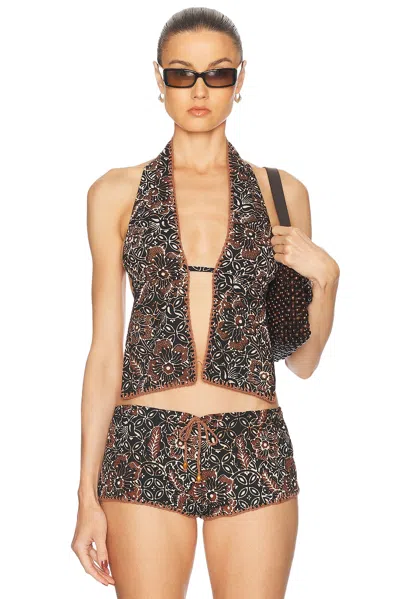 AKOIA SWIM BATIK CROCHET TOP