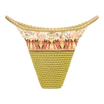 AKOSHA SWIMWEAR WOMEN'S GREEN CINCO BOTTOM MUSES