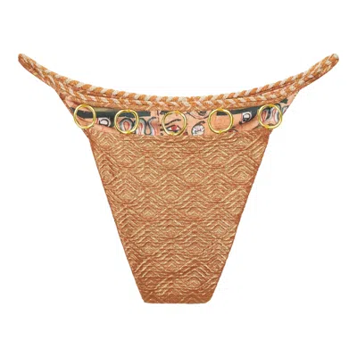 AKOSHA SWIMWEAR WOMEN'S ROSE GOLD CINCO BOTTOM CAIRO
