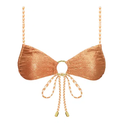 AKOSHA SWIMWEAR WOMEN'S ROSE GOLD JET SET TOP CAIRO