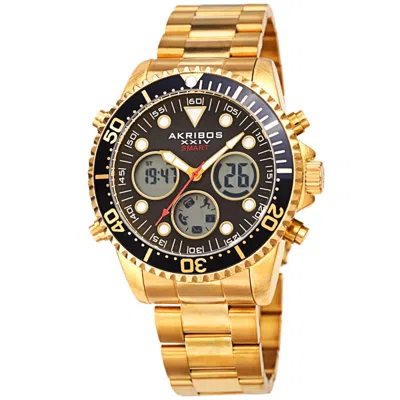 AKRIBOS XXIV AKRIBOS XXIV QUARTZ BLACK DIAL MEN'S WATCH AK1094YGBK