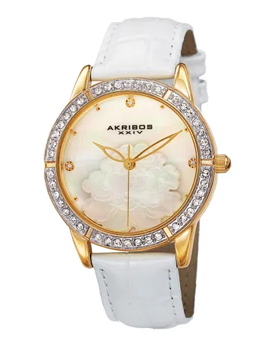 AKRIBOS XXIV AKRIBOS XXIV WOMEN'S LEATHER WATCH