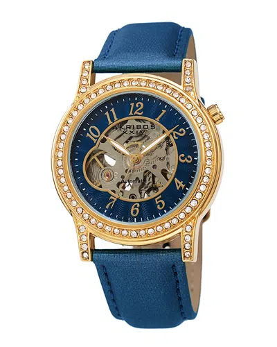 AKRIBOS XXIV AKRIBOS XXIV WOMEN'S SATIN OVER LEATHER WATCH