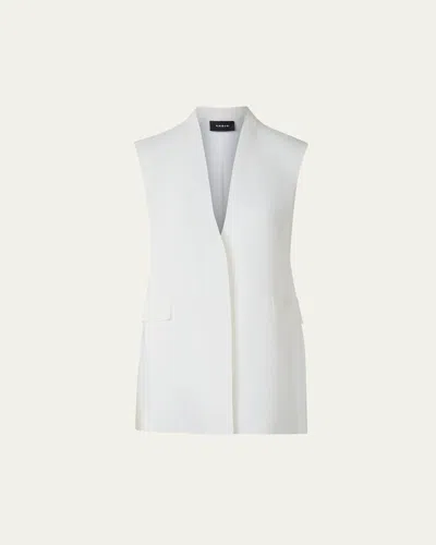 AKRIS ARTINA LONG SILK ORGANZA VEST