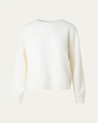 AKRIS BRUSHED CASHMERE CREWNECK SWEATER