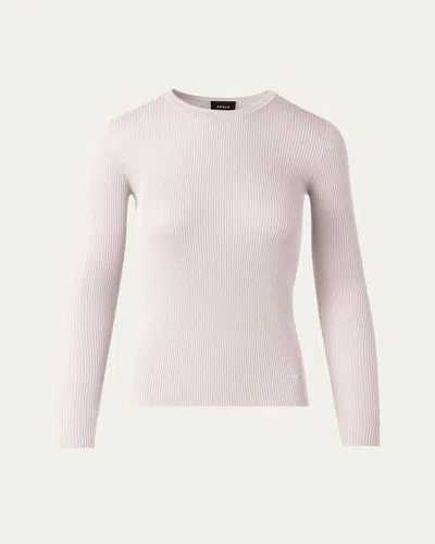 AKRIS FITTED RIB-KNIT SWEATER