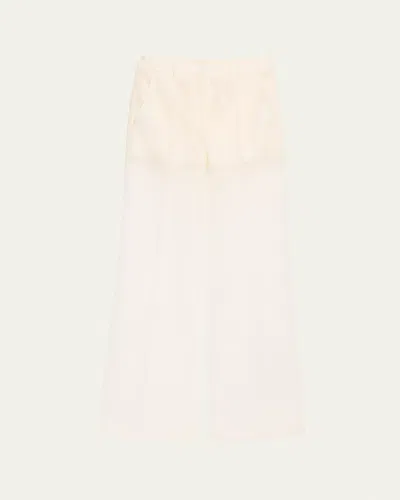 AKRIS MELIN TECHNO GRID WIDE-LEG PANTS