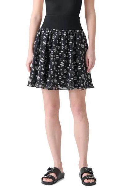 AKRIS PUNTO AKRIS PUNTO CIRCLE PRINT BURNOUT STRIPE FLARED SKIRT