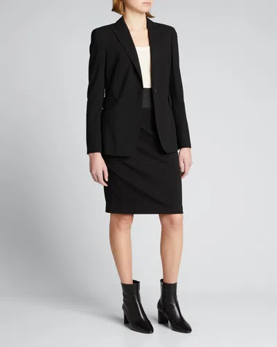 AKRIS PUNTO HIGH-WAIST JERSEY PENCIL SKIRT