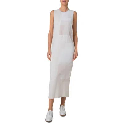 AKRIS AKRIS TRAPEZE RAYONNANT SLEEVELESS KNIT SHIFT DRESS