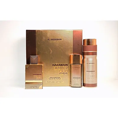 AL HARAMAIN AL HARAMAIN UNISEX AMBER OUD GOLD EXTREME GIFT SET FRAGRANCES 6291106814330