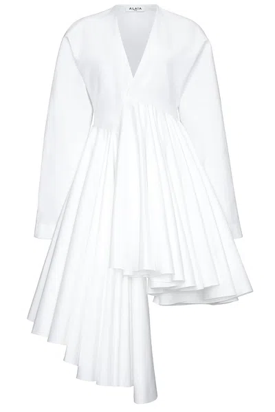 ALAÏA ASYMMETRICAL BELT DRESS