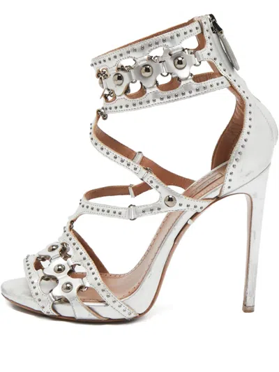 ALAÏA CUT-OUT CAGED HEELED SANDALS