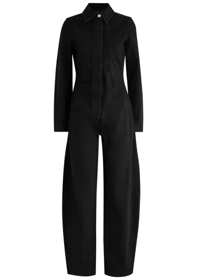 ALAÏA ALAÏA DARTED DENIM JUMPSUIT