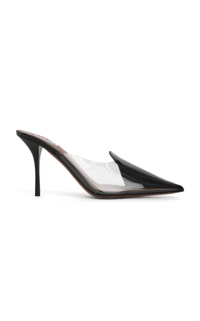 ALAÏA ALAÏA DEMI-CŒUR PATENT LEATHER MULES