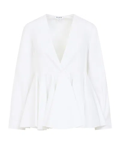 ALAÏA FLARED POPLIN SHIRT