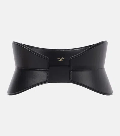 ALAÏA FLEX WIDE LEATHER BELT