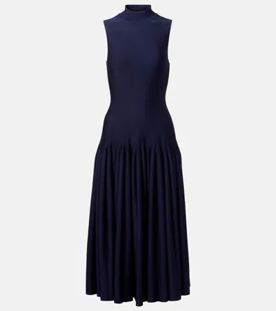 ALAÏA GODET MIDI DRESS