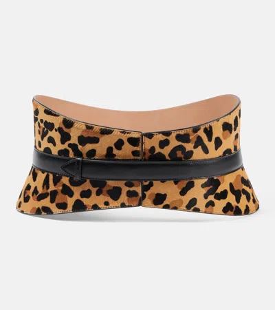 ALAÏA ALAÏA NEO BUSTIER CALF HAIR CORSET