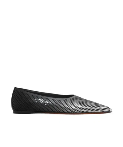 ALAÏA DEGRADÉ-EFFECT MESH BALLERINA SHOES