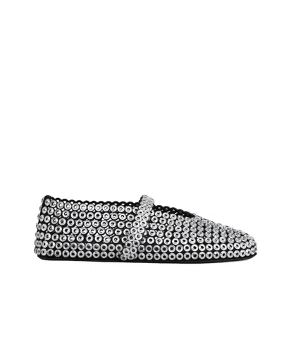 ALAÏA ALAÏA EMBELLISHED BALLET FLAT SHOES