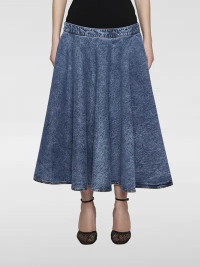 ALAÏA SKIRT ALAÏA WOMAN COLOR DENIM