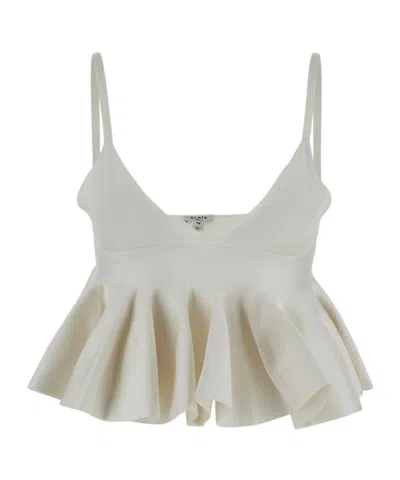 ALAÏA ALAÏA GODET KNITTED BRA TOP