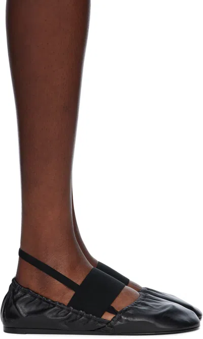 ALAINPAUL BLACK MERCE BALLERINA FLATS