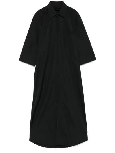 ALAINPAUL THREE-QUARTER-SLEEVES SHIRT MIDI DRESS