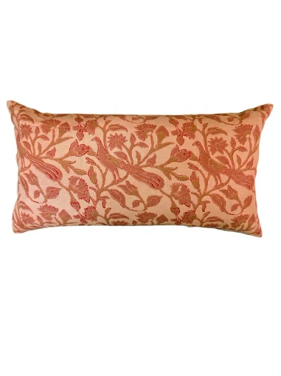 ALAMWAR ALAMWAR PEACOCK GARDEN LUMBAR PILLOW COVER