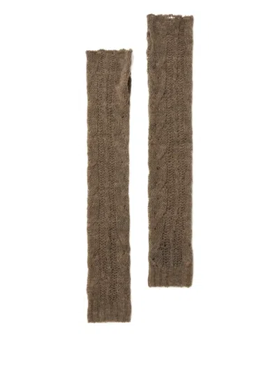 ALANUI CABLE-KNIT FINGERLESS GLOVES