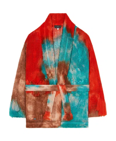 ALANUI ALANUI CALIFORNIA DREAMING TIE-DYED FRINGED CARDIGAN