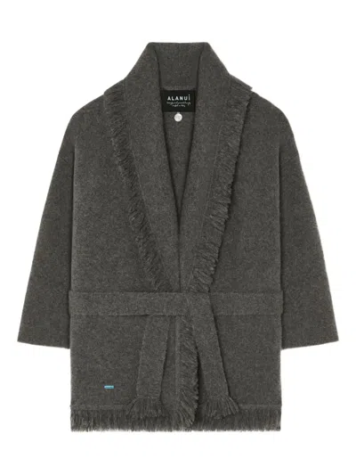 ALANUI FINEST FRINGED SHAWL-COLLAR CARDIGAN