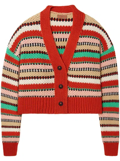 ALANUI ALANUI SUNNY STRIPES CARDIGAN