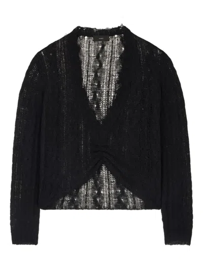 ALANUI V-NECK FRAYED-EDGE SWEATER