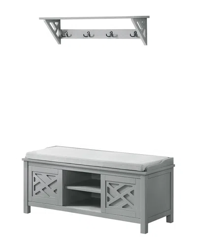 ALATERRE ALATERRE COVENTRY COAT HOOK WITH STORAGE BENCH HALL TREE SET