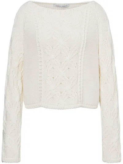 ALBERTA FERRETTI 3D-KNIT SWEATER