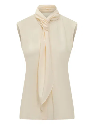 ALBERTA FERRETTI NECK-TIE SLEEVELESS SHIRT