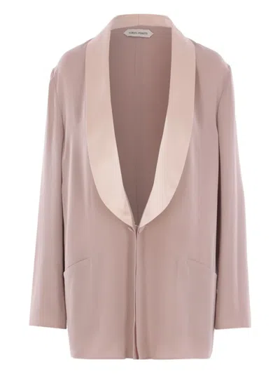 ALBERTA FERRETTI SATIN-COLLAR BLAZER