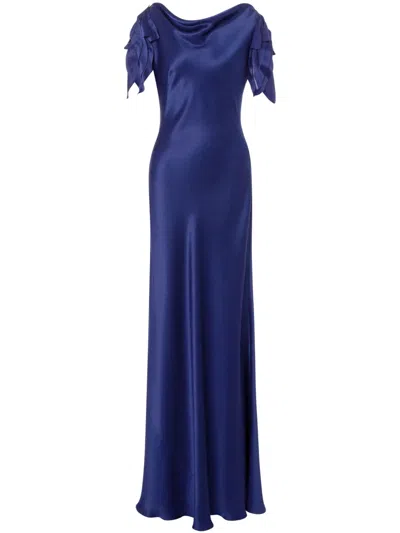 ALBERTA FERRETTI SATIN MAXI DRESS