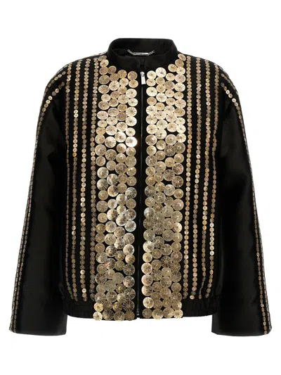 ALBERTA FERRETTI ALBERTA FERRETTI SEQUIN SATIN BOMBER JACKET