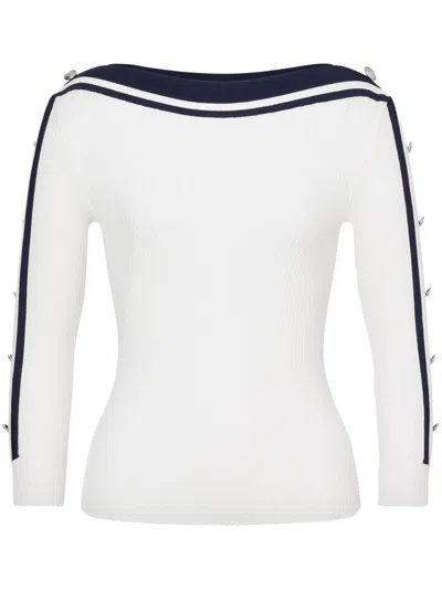 ALBERTA FERRETTI STRIPE-DETAILING SWEATER