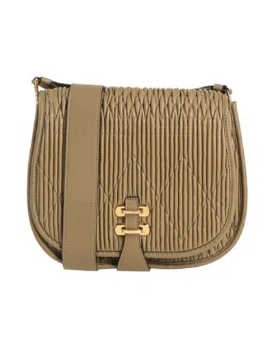 ALBERTA FERRETTI ALBERTA FERRETTI WOMAN CROSS-BODY BAG KHAKI SIZE - LEATHER