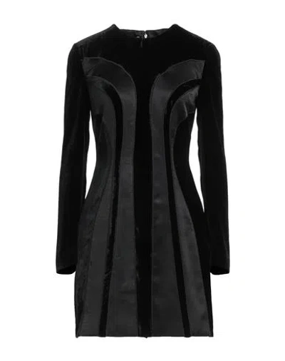 ALBERTA FERRETTI ALBERTA FERRETTI WOMAN MINI DRESS BLACK SIZE 8 VISCOSE, SILK, ACETATE