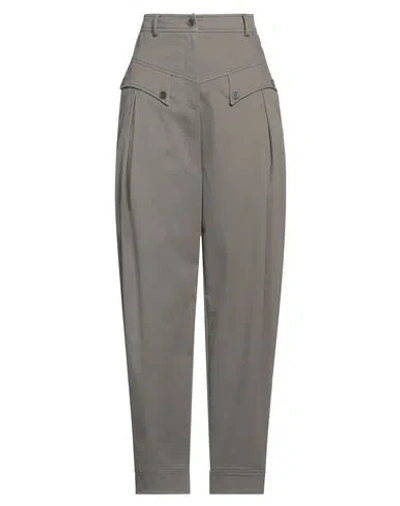 ALBERTA FERRETTI ALBERTA FERRETTI WOMAN PANTS GREY SIZE 8 COTTON, ELASTANE
