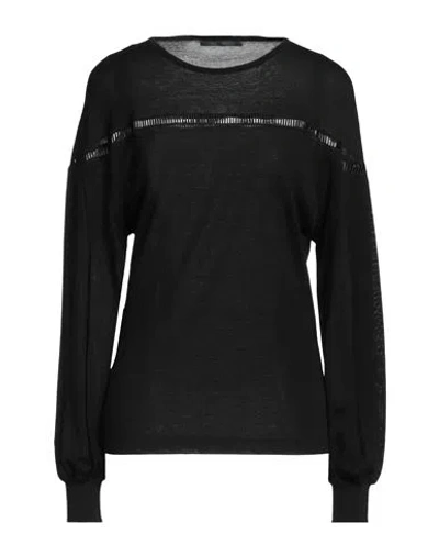 ALBERTA FERRETTI ALBERTA FERRETTI WOMAN SWEATER BLACK SIZE 12 VIRGIN WOOL
